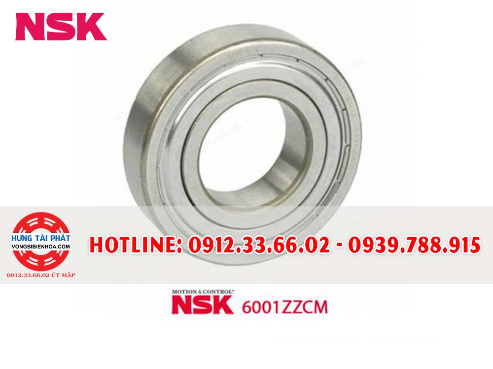 Bạc Đạn - Vòng bi NSK 6001 ZZCM máy phát Toyota, Suzuki